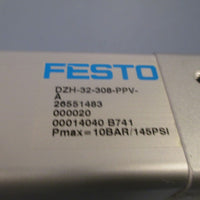 FESTO DOUBLE ACTING FLAT AIR CYLINDER 32 MM BORE DZH32308PPVA 26551483