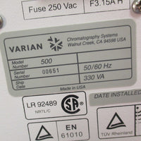 Varian ProStar 500 Column Valve Module 50/60 Hz 330 VA Configured For 120 V