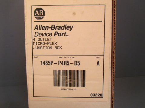 Allen Bradley Device Port 4 Outlet MicroPlex Junction Box Ser. A 1485PP4R5D5