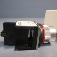 Allen Bradley 800MRA9, Ser A Small Round Push Button Unit Flush Head Yellow Cap
