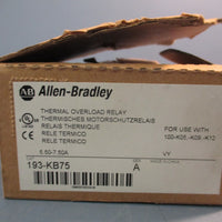 ALLEN BRADLEY 193KB25 MINIATURE THERMAL OVERLOAD RELAY 5.5A7.5A SERIES A