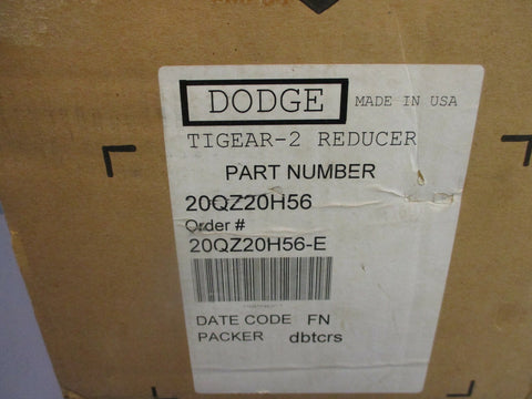 Baldor Dodge Tigear2 EZ Reducer 20QZ20H56 NEW