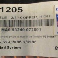 ITW Vortec 1205 Copper Air Nozzles 3/8" Airflow Amplifier (Lot of 5)