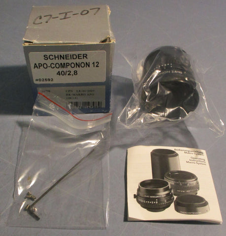Schneider Kreuznach APOComponon 12 40/2.8 Lens 40mm Focal Length