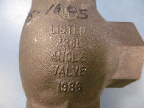 Used NIBCO T-301 W Globe Valve 1-1/2" Angle Valve 1986 No Handle