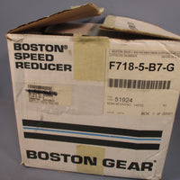 Boston Gear Right Angle Worm Gear Speed Reducer 2.0 HP 5:1 Ratio F718-5-B7-G