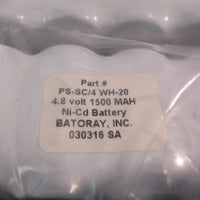 Lot of (4) Ni-Cd Battery PS-SC/4 WH-20 4.8V 1500 MAH Lithonia Emergency Lights