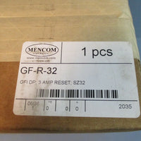 Mencom GFR32 GFI DP; 3 AMP Reset; SZ32 FACTORY SEALED