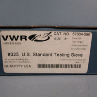 VWR 57334596 #325 U.S. Standard Testing Sieve 8" Dia 0.032mm Wire Dia Stainless