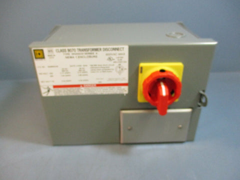 Square D 9070MN500G0D1 Transformer Disconnect 230/460V .5 kVA 50/60Hz NEW