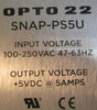 Opto 22 SNAP-PS5U Power Supply 100-250VAC 47-63HZ Input 5VDC 5A Output