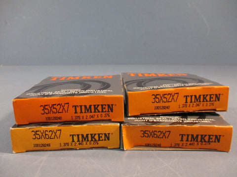Lot of (4) Timken 35X52X7 Industrial Oil Seal 35mmID x 52mmOD x 7mm Width