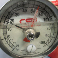 CSE SANITARY PRESSURE GAUGES  31/2" SANIFLOW 0100PSI 3POGFBTDRAGVI