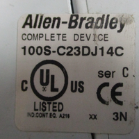 Allen Bradley 100SC23DJ14C Ser. C Safety Relay 100C23D*10 100SF 24VDC 600VAC