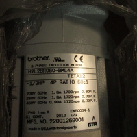 Brother GTR Series H2 High Torque AC Gear Induction Motor 1/2 HP H2L28R060BML4A