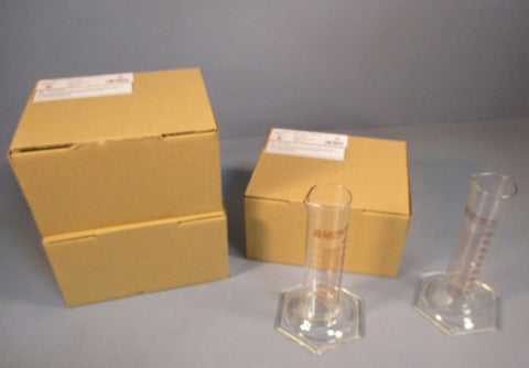 Lot 6 Silberbrand 42038 Eterna 100 ml: 2 ml Borosilicate 3.3 Graduated Cylinder