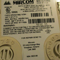 Mircom MIX5251RB Intelligent Heat Thermal Detector 135 Deg F Fixed Op Temp
