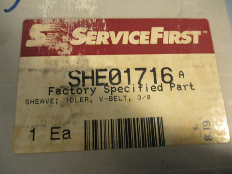Service First SHE01716 Idler Sheave 3/8" V-Belt BVI-80 5" OD 1" Width