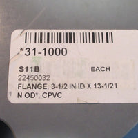 Gray PVC PBD22450032 Flat Flange 1" Thick, 31/2" Bore, 131/2" OD