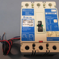 Cutler Hammer FDB3015L Ser C FDB 14K 15A Circuit Breaker w/ Aux Switch Used