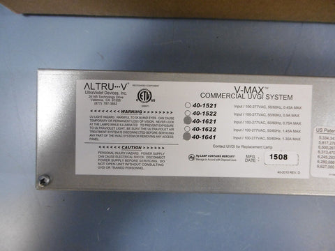 NIB Altru-V V-Max VIS 40-1621 Visualite Single Lamp Maximum Output In Box