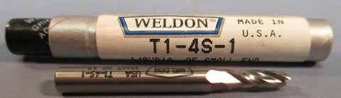 Weldon 1° Tapered End Mills T1-4S-1 1/8" DIA 3/16" SHK 3/8" LOC USA