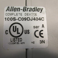 Allen Bradley 100SC09DJ404C Safety Contactor Ser A 600VAC 25A Lot of 2