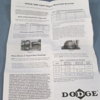 Dodge F2BGTEZ100PCR 129341 Flange Bearing  New