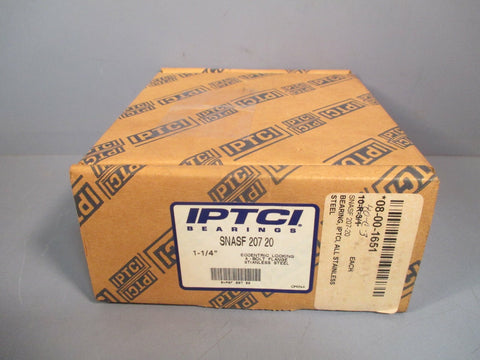 IPTCI Bearing 4Bolt Flange Bearing Stainless Steel 11/4" SNASF 207 20