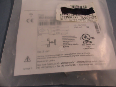 TURCK Bi2EG08AP6XH1341 4602060 Inductive Proximity Sensor