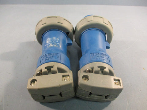 Lot of (2) Hubbell Plug 320P6W 20A 250VAC 2P 3W Watertight