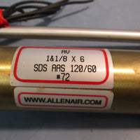 ALLENAIR AV 1&1/8x6 SDS-AAS 120/60 #72 Air Cylinder, Double Actuating