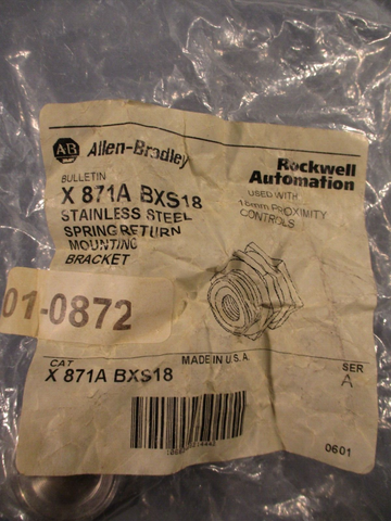 Allen-Bradley Spring Return Mounting Bracket Series A X 871A BXS18