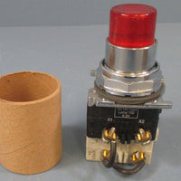 Eaton Cutler Hammer 10250T74NR Press Pilot Light Red Lens 120V Ser B1 NIB
