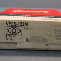 Browning 17/16" 2 Bolt Mounted Ball Bearing VF2S123M, Set Screw Locking