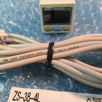 SMC ZSE30AN01D Digital Vacuum Pressure Switch & Cable ZS384L
