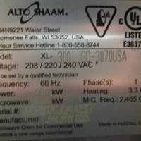 Alto Shaam XL300 Microwave Convection Oven GC3070USA 3.3kW Power / Heating