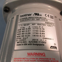 Brother G3K22N120MF1AEN 120:1 Ratio Gear Motor 1/8Hp IP44 50/60Hz 3 Phase