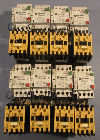 Allen Bradley 140-MN-0063 Ser C Motor Protector 100-A09NZ*3 Contactor Lot of 8