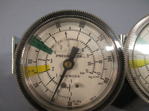 LOT OF 2 PNEUMATECH VACUMM GAUGE 30 IN HG, 0 TO 160 PSIG 904601