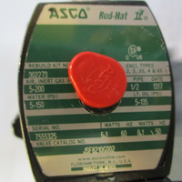 ASCO Red Hat JSF8210G002 2 Way Solenoid Valve 1/2" 5-200PSI Air, Inert Gas
