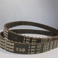 Lot of (2) SUPERTORQUE Timing Belt 200S8M600