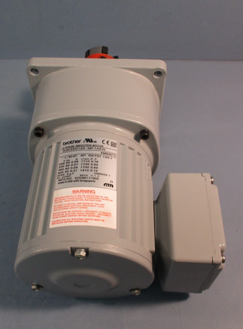 Brother G3K22N120MF1AEN 120:1 Ratio Gear Motor 1/8Hp IP44 50/60Hz 3 Phase
