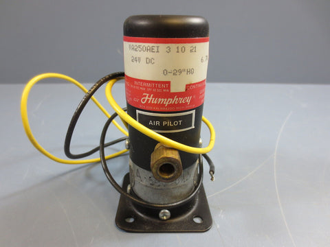 Humphrey VA250AEI 24V Vdc General Purpose Solenoid Valve 6.7 W 0-29" High