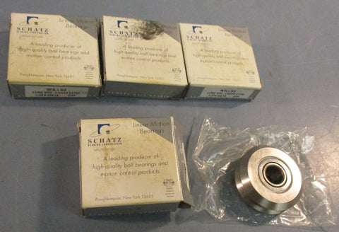 Schatz W3LLSS Double V Guide Wheel Bearing 13/4" Length 5/8" Width Lot of 4