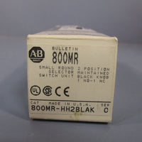 AllenBradley 2 Pos Selector Switch Ser. C 800MRHH2BLAK