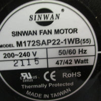 SINWAN Fan Motor 200240V, 50/60 Hz, 47/42 Watt M172SAP221WB(55)