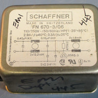 Schaffner FN 6703/06 Power Line Filter 2,9A; 3,3A NOS