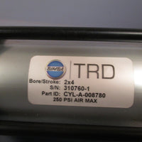 Bimba TRD 2" Bore x 4" Stroke Pneumatic Cylinder, 250 PSI Max, Base 3107601