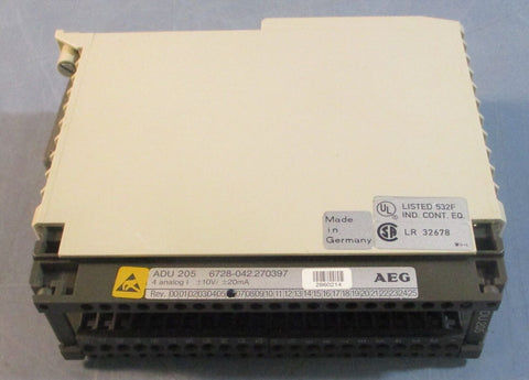 AEG ADU 205 6728-042.270397 Rev 06 4 Analog Input Module 10V 20mA